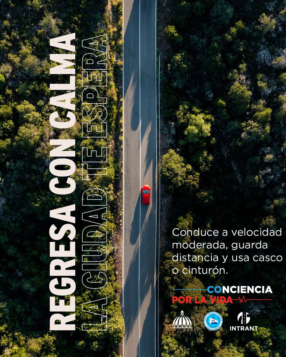 Vuelve sin prisa y con precaución.
Planifica tu regreso. 🚗✔️

#ConcienciaPorLaVida