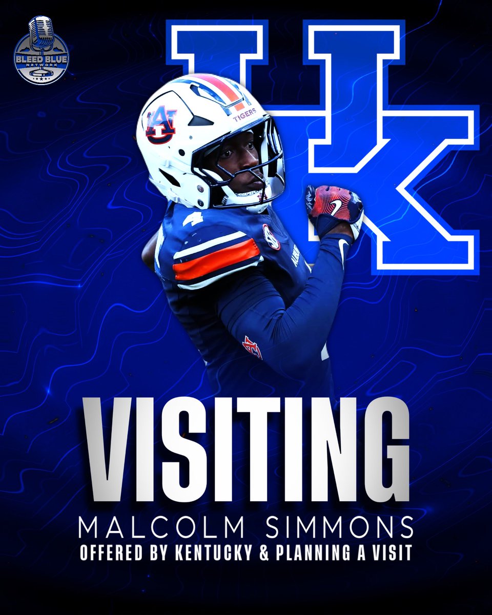 BleedBNetwork's tweet image. Malcolm Simmons plans on visiting Kentucky when the portal window opens. His agent @caseygunn0 told Bleed Blue Network. 

Simmons is a 4⭐️ transfer and was a top 150 player out of high school. He has 65 career receptions for 908 yards and 5 TD’s in two seasons at Auburn. #BBN