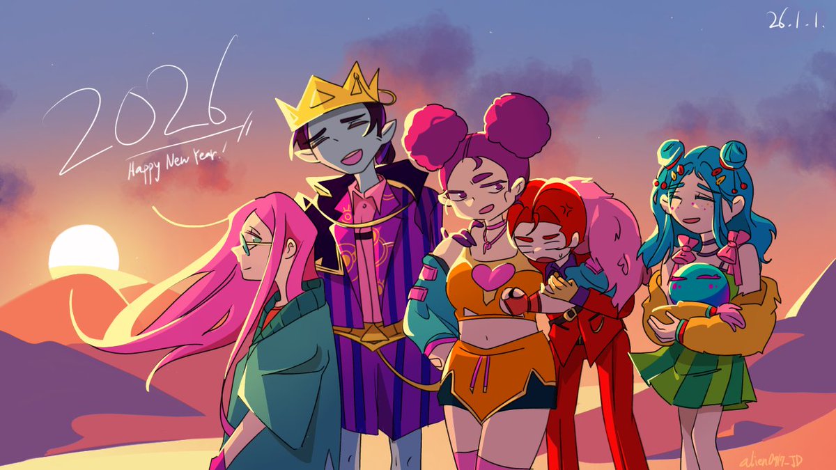 alien0917_JD's tweet image. &amp;lt;732일차&amp;gt; 오늘은 새해이기도하고 매일낙서 2년차이기도 합니다...🥹 새해복 많이 받으세요!🙇‍♀️💕
(Today is both New Year's Day and the second anniversary of my daily doodles...🥹 Happy New Year!🙇‍♀️💕)
#justdancefanart #justdance #매일낙서 #HappyNewYear2026