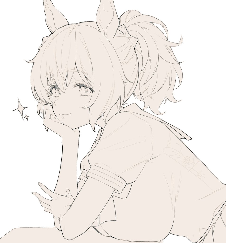 jtwm　手描き　イラスト　リクエスト タイキシャトル🐴💚