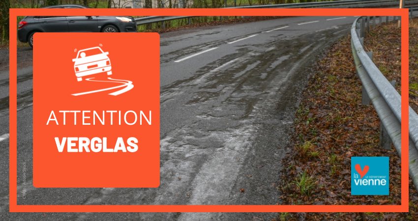 ‼️Risque de pluie verglaçante : 
➡️ Salage préventif en fin d’après midi sur les réseaux prioritaires des routes départementales de la #Vienne86
➡️ L’opération de salage sera complétée si nécessaire vendredi 2 janvier à partir de 5h. 
#prudence #vigilance