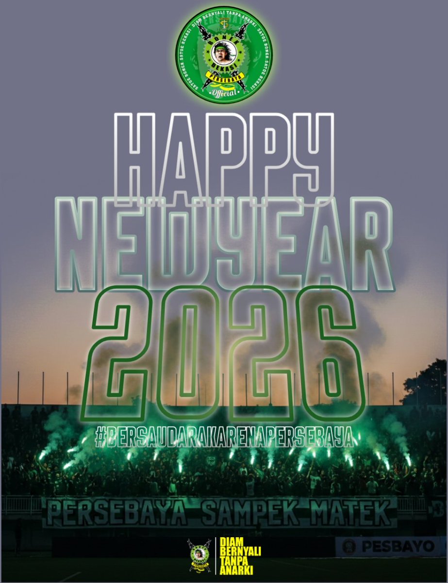 NEW HOPE NEW SPIRIT
Mimin mewakili keluarga besar <a href="/bonekbekasi_12/">bonekbekasi_12</a> mengucapkan selamat tahun baru 2026.
Setiap impian yang telah tercurahkan selalu memiliki harapan. 
Selamat menyambut tahun baru dan semoga setiap mimpi dapat terwujud. 
#persebaya #bonek