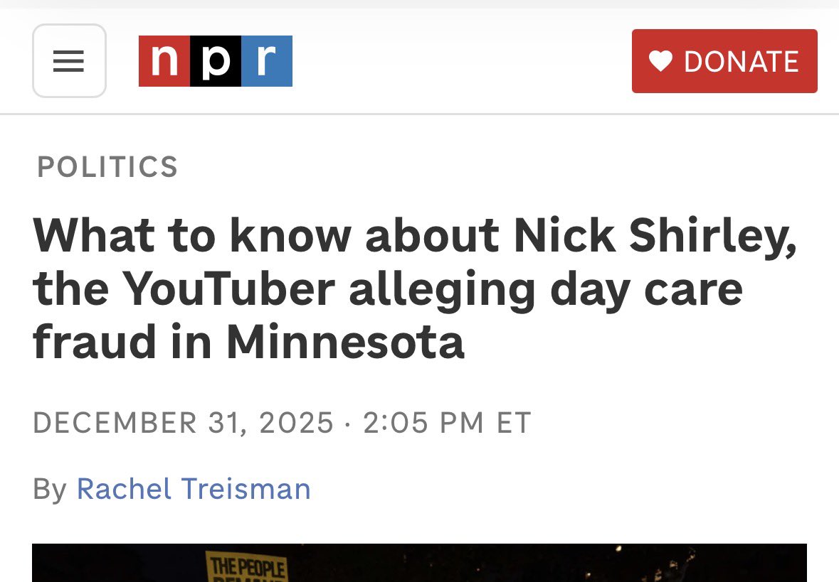 AGHamilton29's tweet image. It appears much of the press is very confused. 

@nickshirleyy made a viral video highlighting the real concern of massive fraud in Minnesota. 

They should be investigating the fraud, not the person who made the video.
