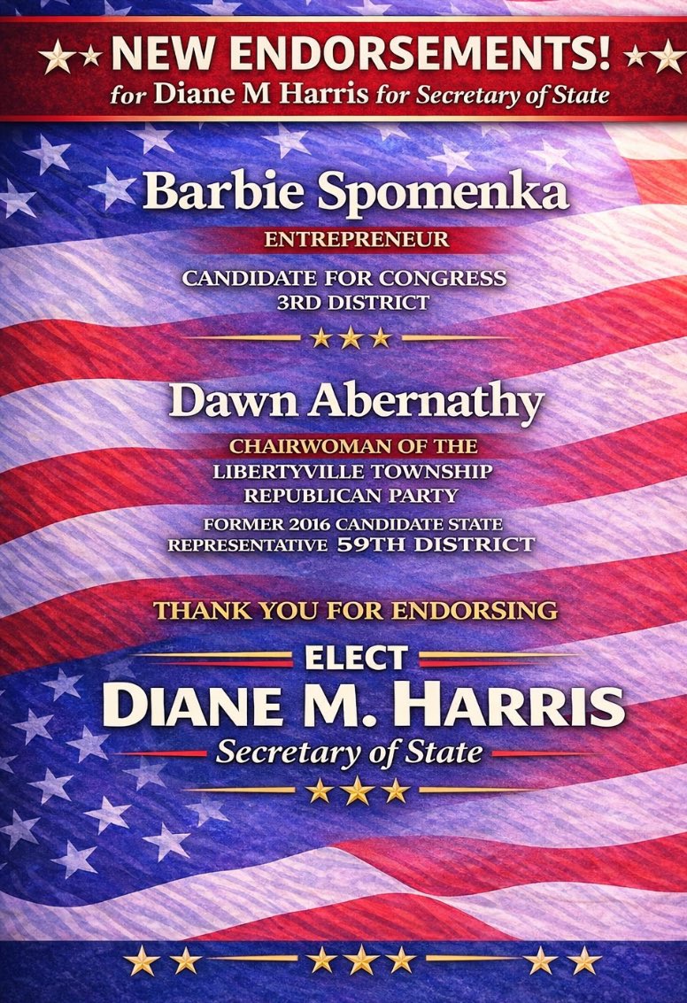 HarrisForSOS's tweet image. Thank You for the Endorsements!!  So appreciated.  Happy New Year!🎉#getitdone #dharrisforsos