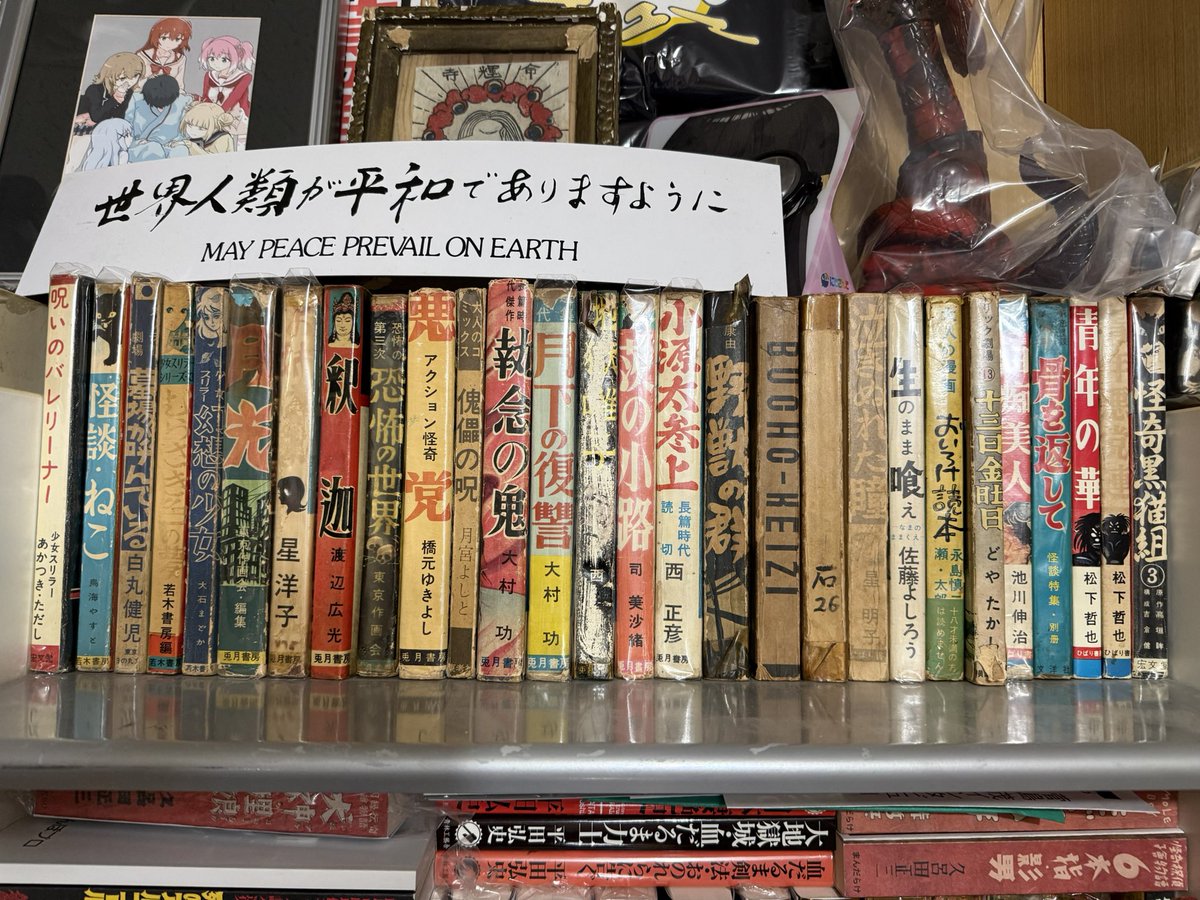 地道に集めてる貸本漫画の棚へ
一人でこの辺を眺めてる時が幸せな時間ですね
