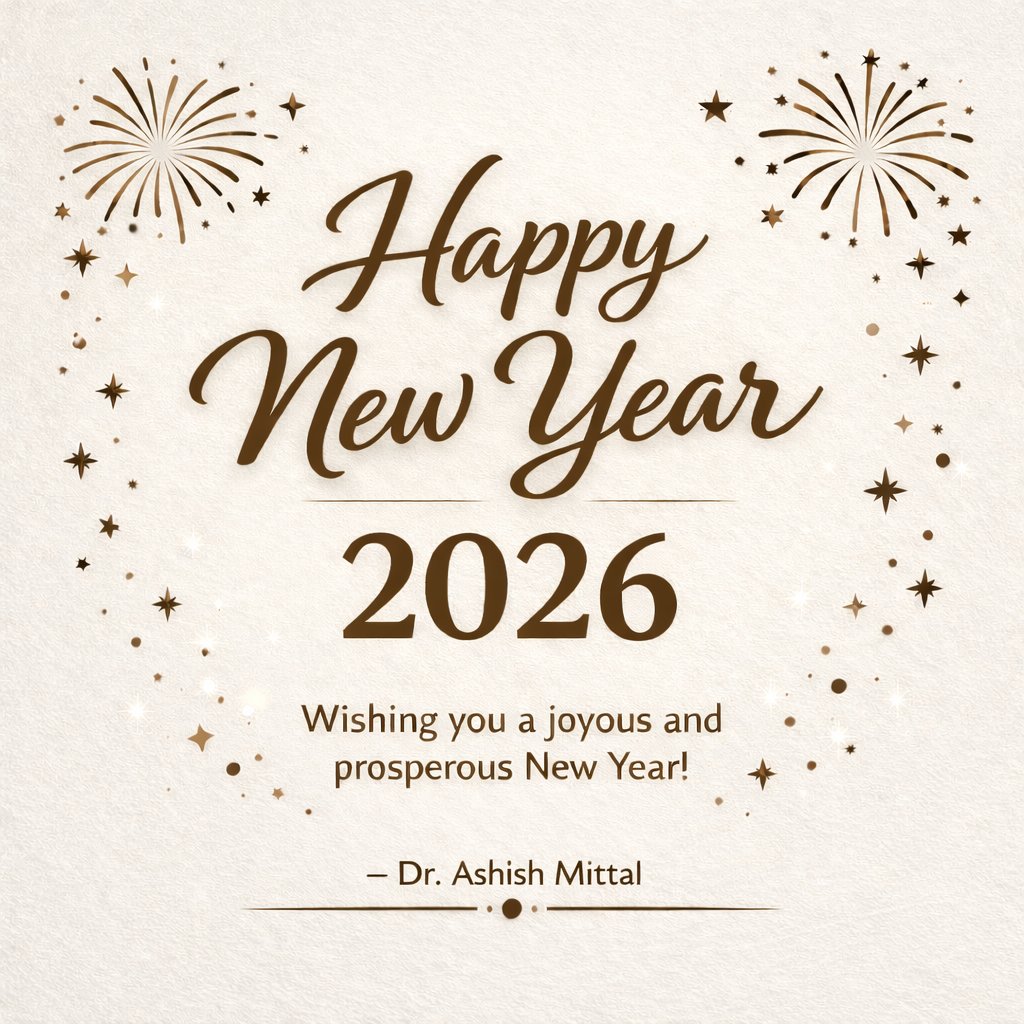 May the New Year unfold like a fresh notebook, clean pages filled with purpose, promise, and progress.
Wishing you a year of good health, steady growth, and many moments that make you quietly proud.

#HappyNewYear #NewYear2026