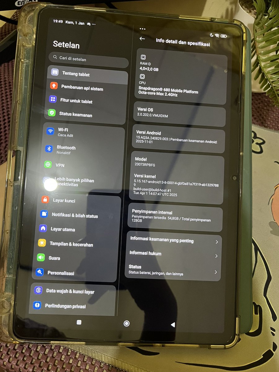 WTS REDMI PAD SE 11” 4+2/128 GB (Mint Green)
Fullset Ori - 1,6 nepis
FREE STYLUS PEN GOOJODOQ gen 3 + case, udah pake TG juga
Minus pemakaian sajaa
Qualcomm Snapdragon 680
4+2 GB/128GB
Kamera: 8 MP/5 MP
Baterai: 8000 mAh
Quad Speaker dengan Dolby Atmos
Dom Bogor
#zonauang #wts