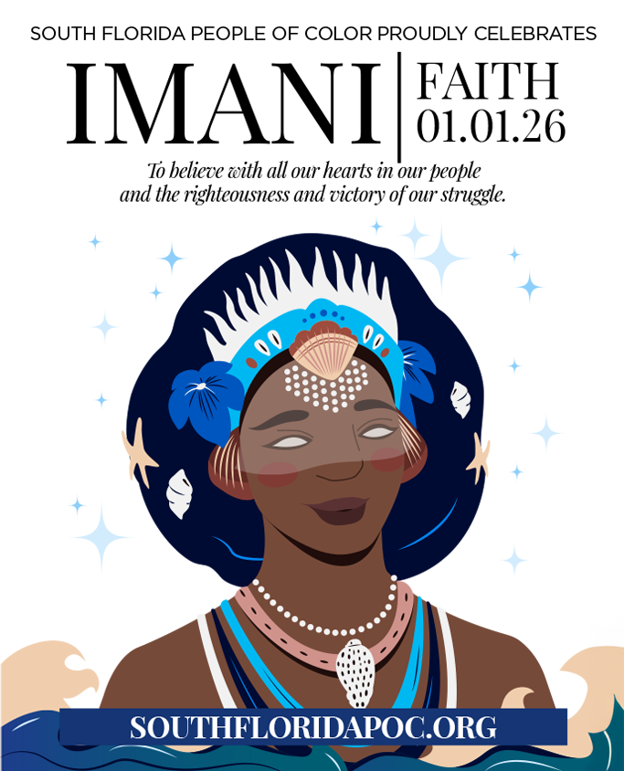 MiamiShoresPoC's tweet photo. Happy New Year! And the final day of #Kwanzaa.

Day 7 of Kwanzaa: #Imani – #Faith. We believe South Florida can heal, and your gift proves it. We're at ~$17,000 of $30,000. Start 2026 by investing in courageous conversations and community-led change:  https://t.co/UG4Fqn5Wso https://t.co/fGORV1DVXy