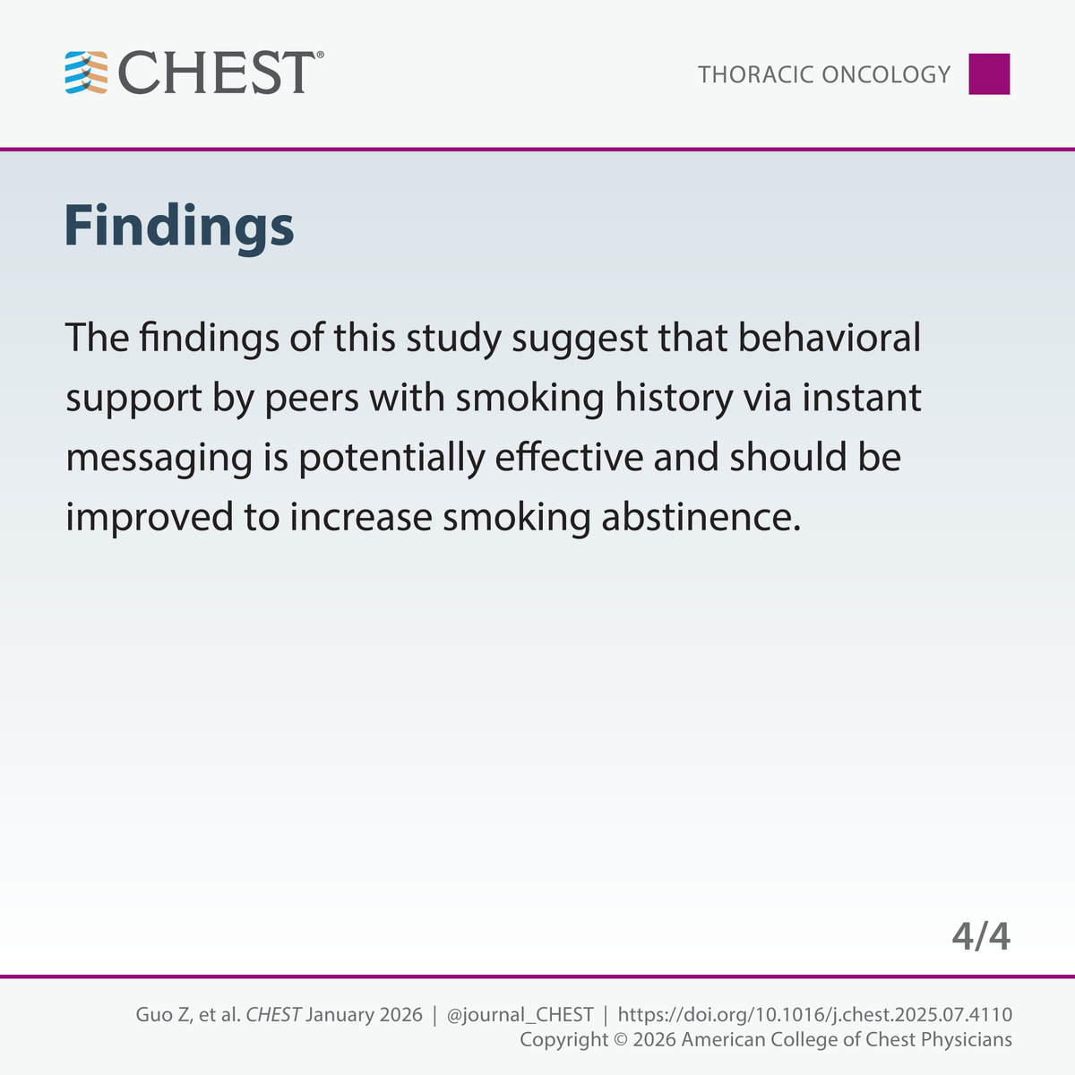 accpchest's tweet image. INSIDE LOOK 👀 Read from the upcoming issue (January 8): Is mobile-based behavioral support provided by ex-smoking peers effective in promoting smoking cessation among community people who smoke?

Read more: hubs.la/Q03Z51R00
#MedEd #JournalCHEST #SmokingCessation