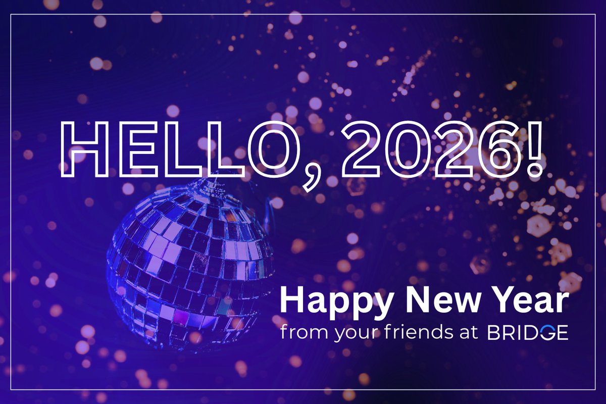 ConnectByBridge's tweet image. New year, new audiences, &amp;amp; real people to reach with BRIDGE. 🎊 As we step into 2026, we're committed to connecting brands with real people. Here's to a year of authentic connections &amp;amp; advertising that actually works. Happy New Year!

#NewYear #DigitalMarketing #DataSafety