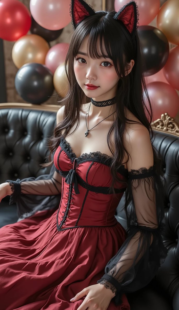 本日のゴシック💕 #一日一ゴシック #SFWファッションAIイラスト