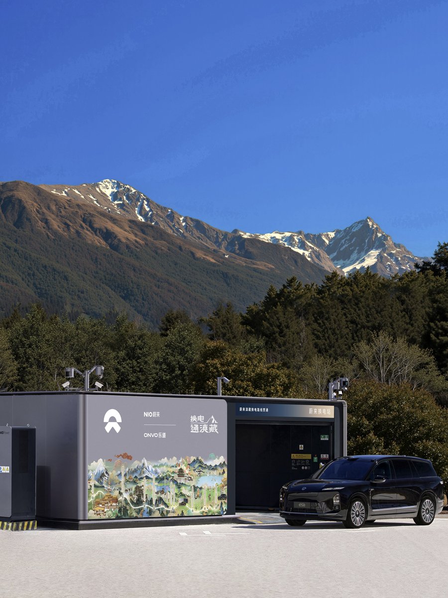 WilliamLiNIO's tweet image. Kicking off 2026 with exciting news: with the launch of Power Swap Station｜Deqin Meili Snow Mountain, our Yunnan-Xizang Battery Swap Route is now complete!🚗🔋

Starting in Kunming with a total distance of 2,700+ km, the route has 19 swap stations, roughly one every 142 km. From…
