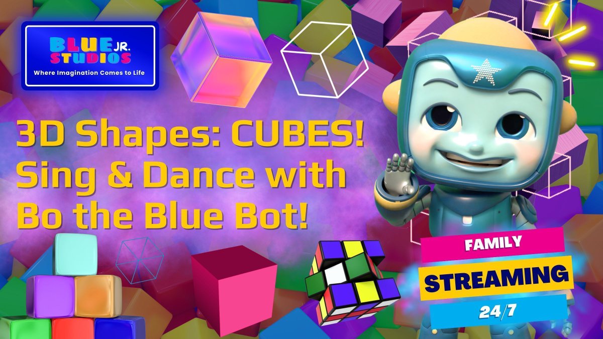 🎶 Step into Bo the Blue Bot’s world and groove to the coolest cube party in town! 🎉 

Join us for a Tropical House track celebrating geometry and the ever-cool cube with its six square sides. 🌴 

Let's dance and learn with Bo! 👇