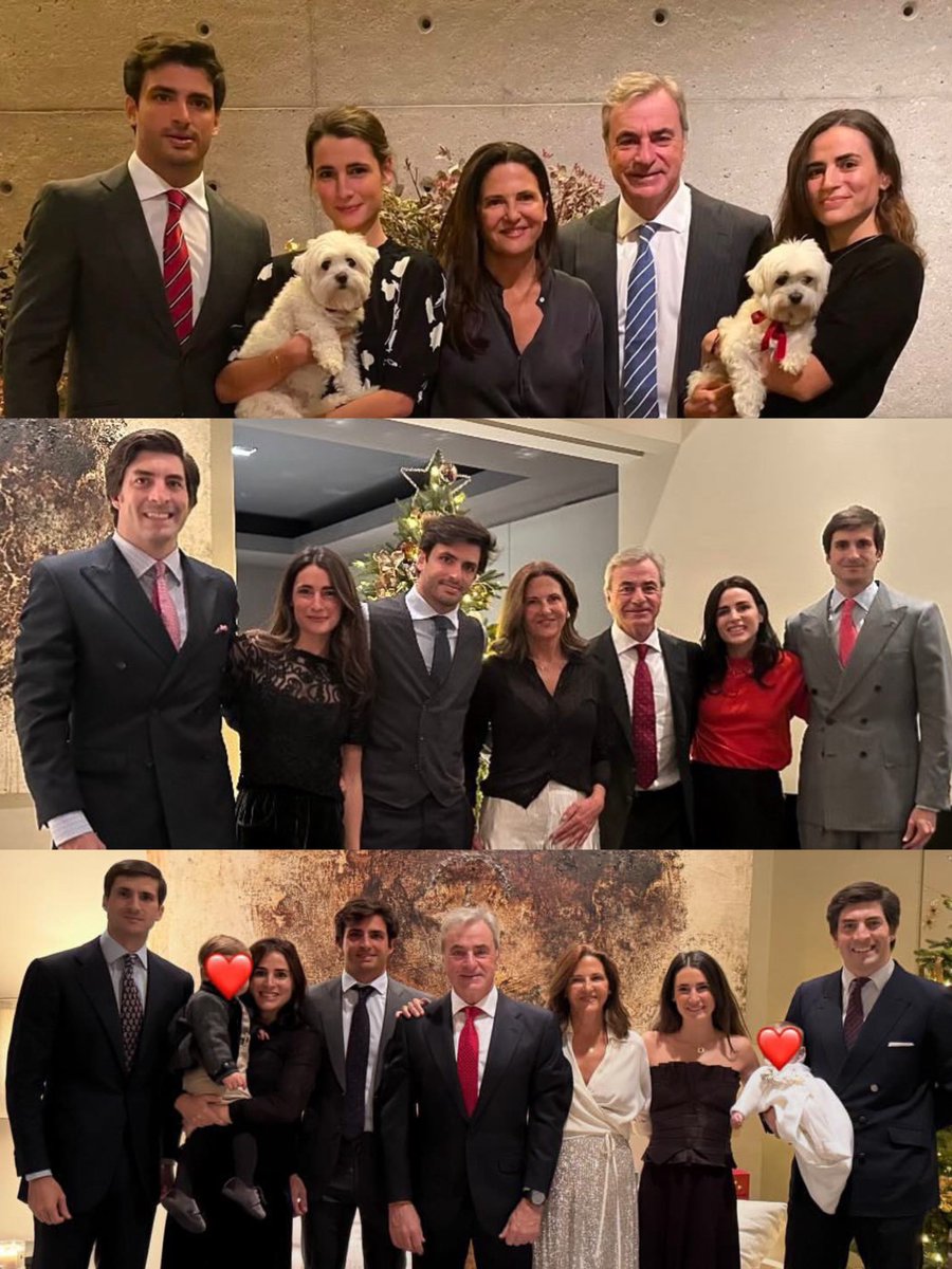 The Christmas portrait getting bigger each time, and now Carlos is an uncle 🥹🤍✨