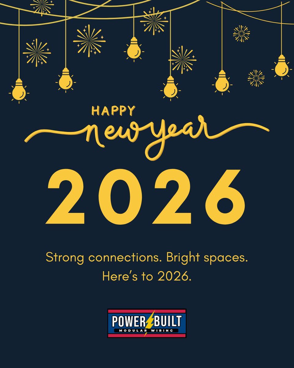 pbwiring's tweet photo. Wishing our partners, customers, and colleagues a strong and bright year ahead. Happy New Year from the Power Built team! https://t.co/ho9VDE5Mij