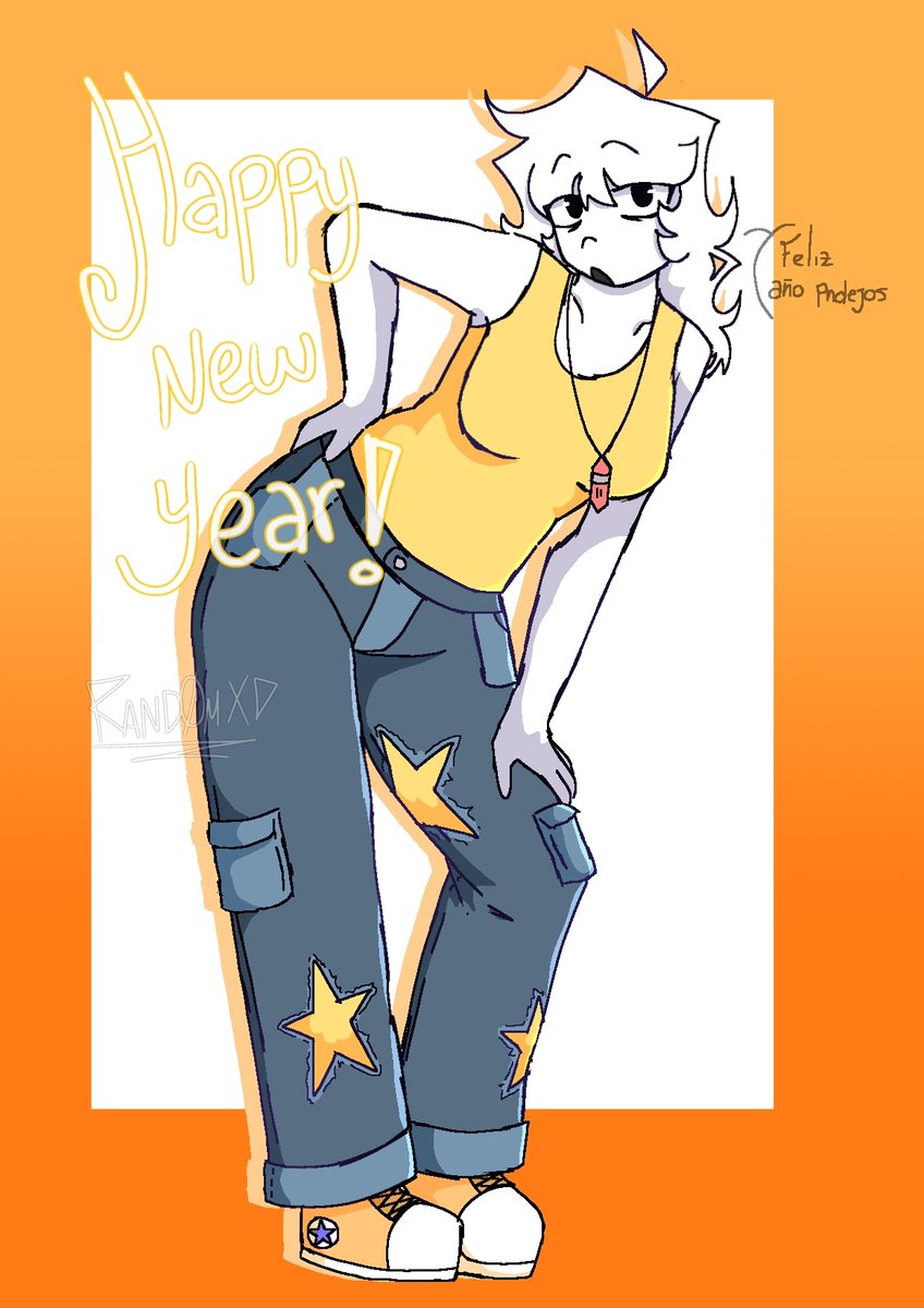 rand0m_xd1's tweet image. Primer dibujo del año chikos :∆

Una Randall amarillita para la suerte ✨