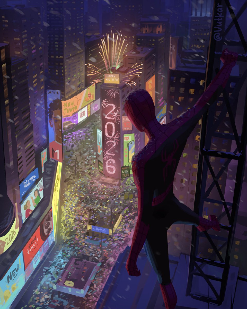 vutkarartist's tweet image. Happy New Year! 🎆 #SpiderMan