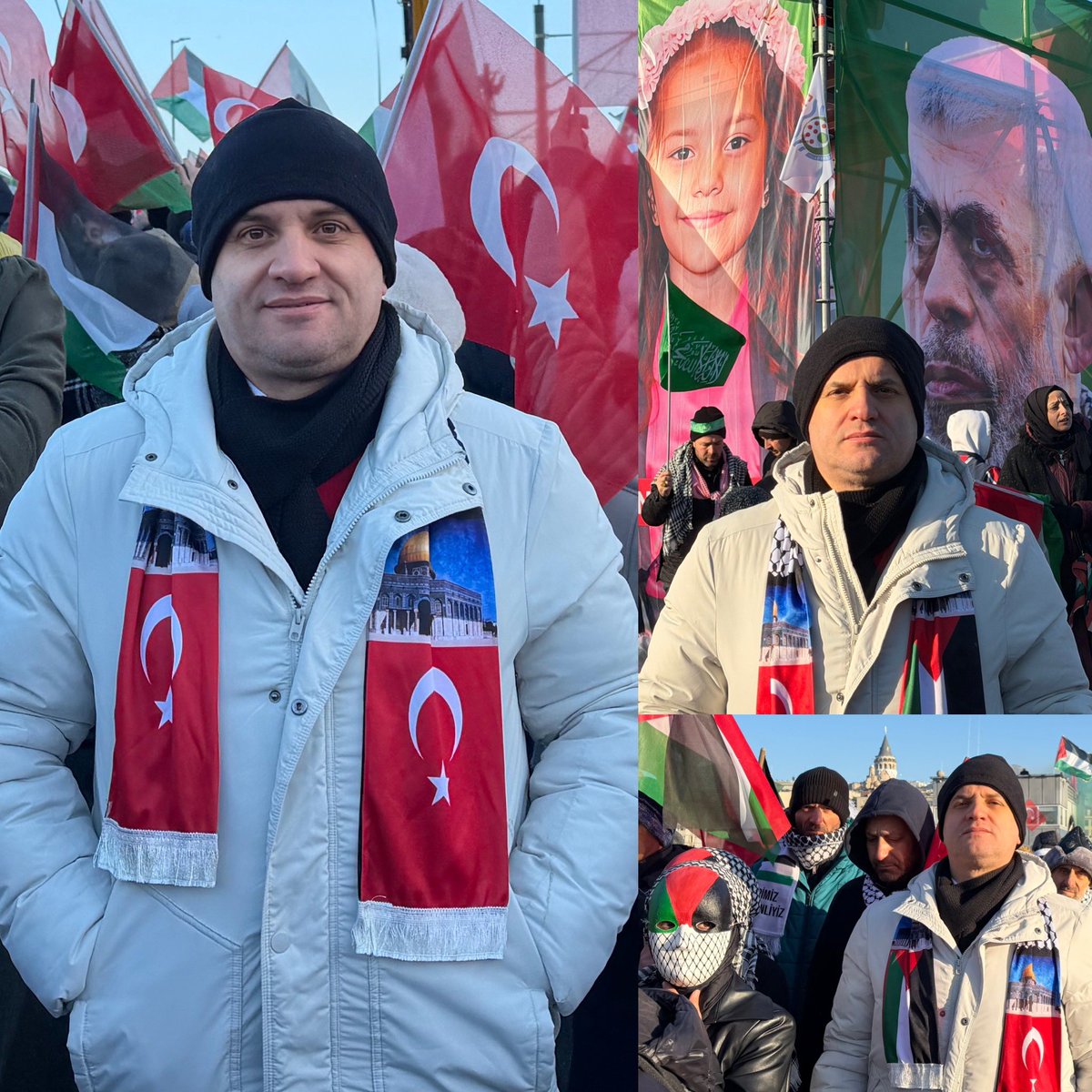 Sabahın seher vaktinde İstanbul’un tarihi yarımadası suriçinde ve en soğuk sabahlarının birinde burada toplanan binlerce insan dünyaya şu mesajı veriyor

“Bize diz çöktüremeyeceksiniz”
#GalataKöprüsü 
#filistineözgürlük 
#FilistiniUnutmuyoruz