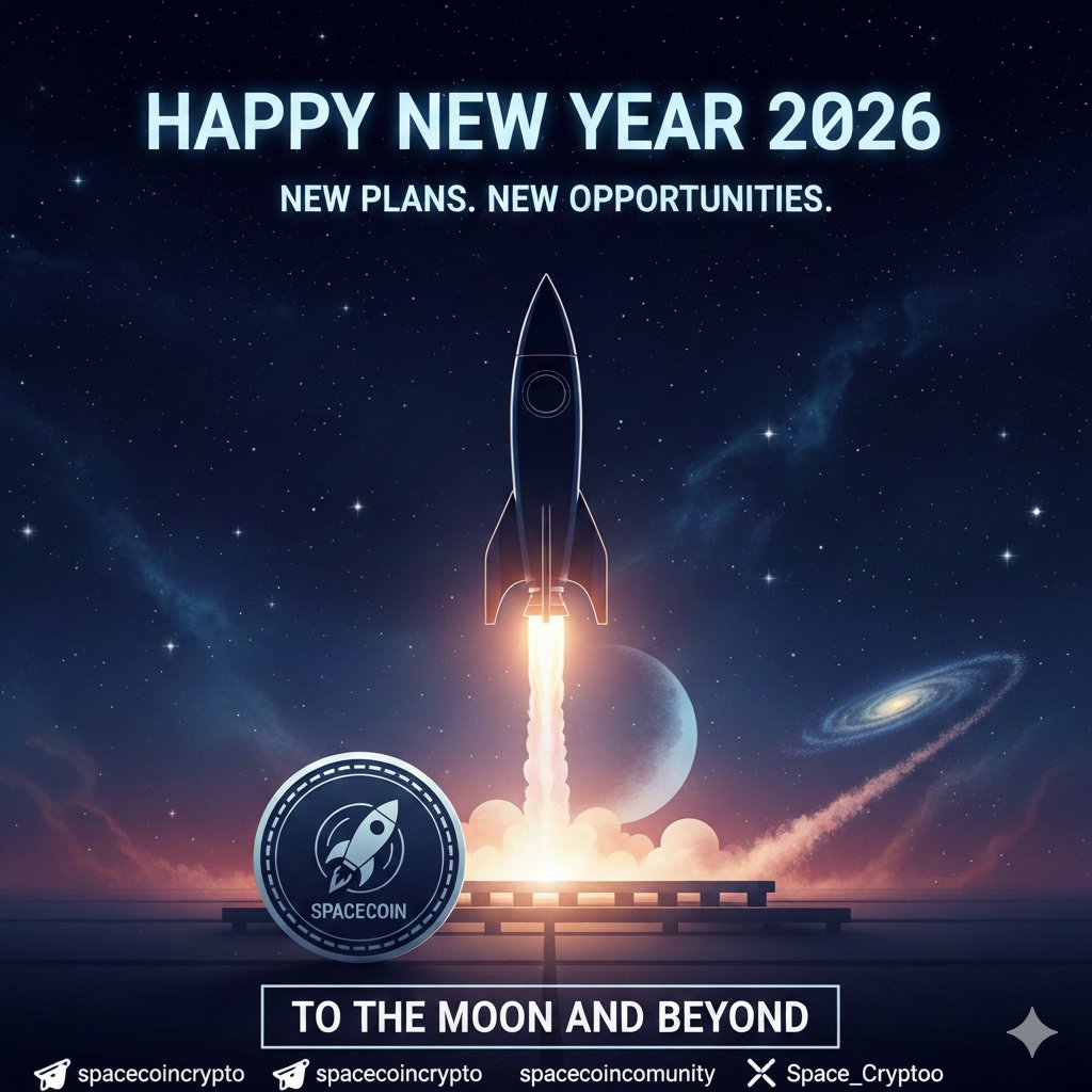 Space_cryptoo's tweet image. With the new year come new opportunities and new plans. The Spacecoin team is working tirelessly to bring a transformative opportunity to your 2026.
#HappyNewYear2026 #Crypto #coin