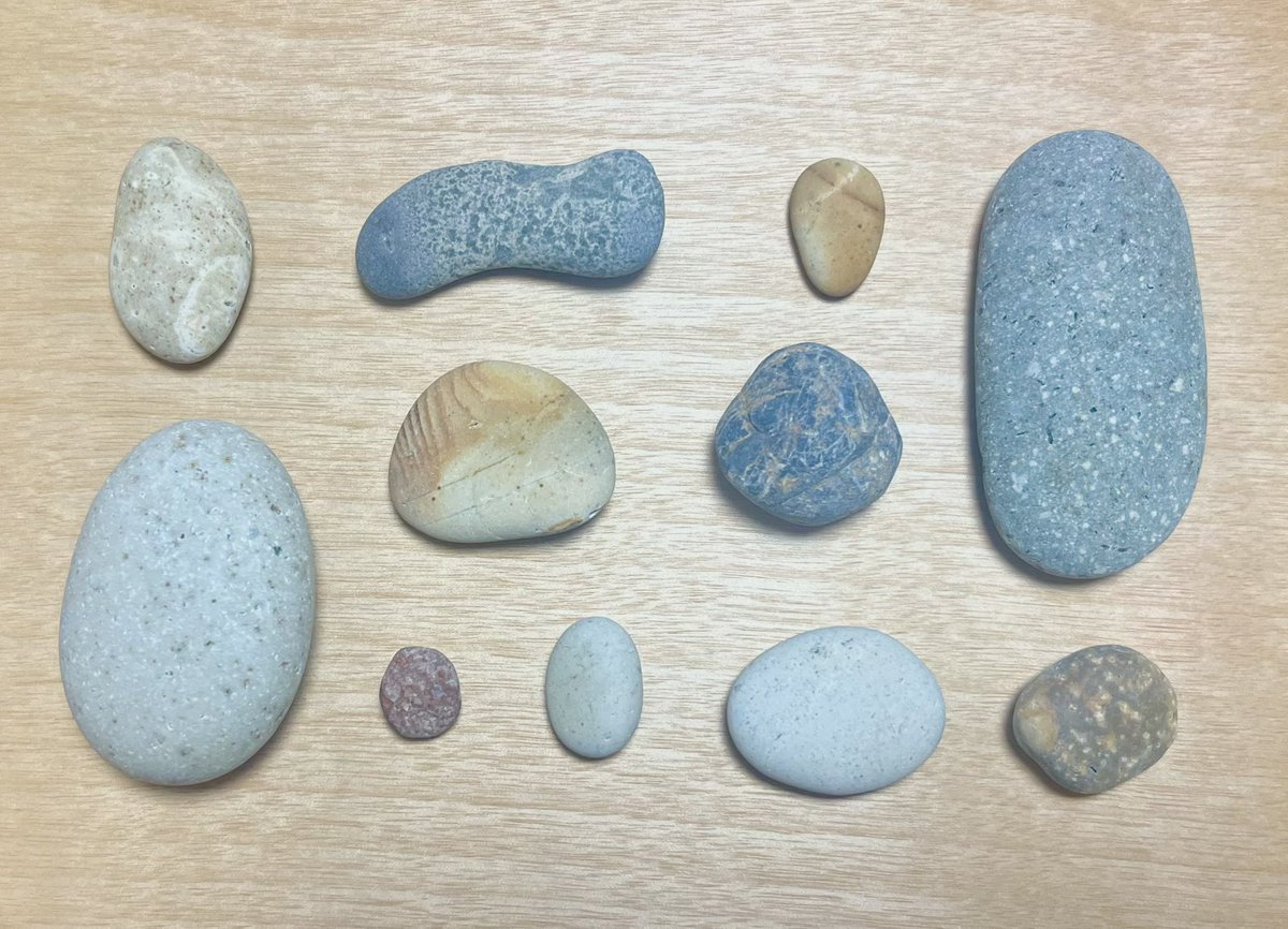 自ら作った石です 洗って乾かした石たち 色味が良すぎる 濡らすとまた素敵なんですよね…
