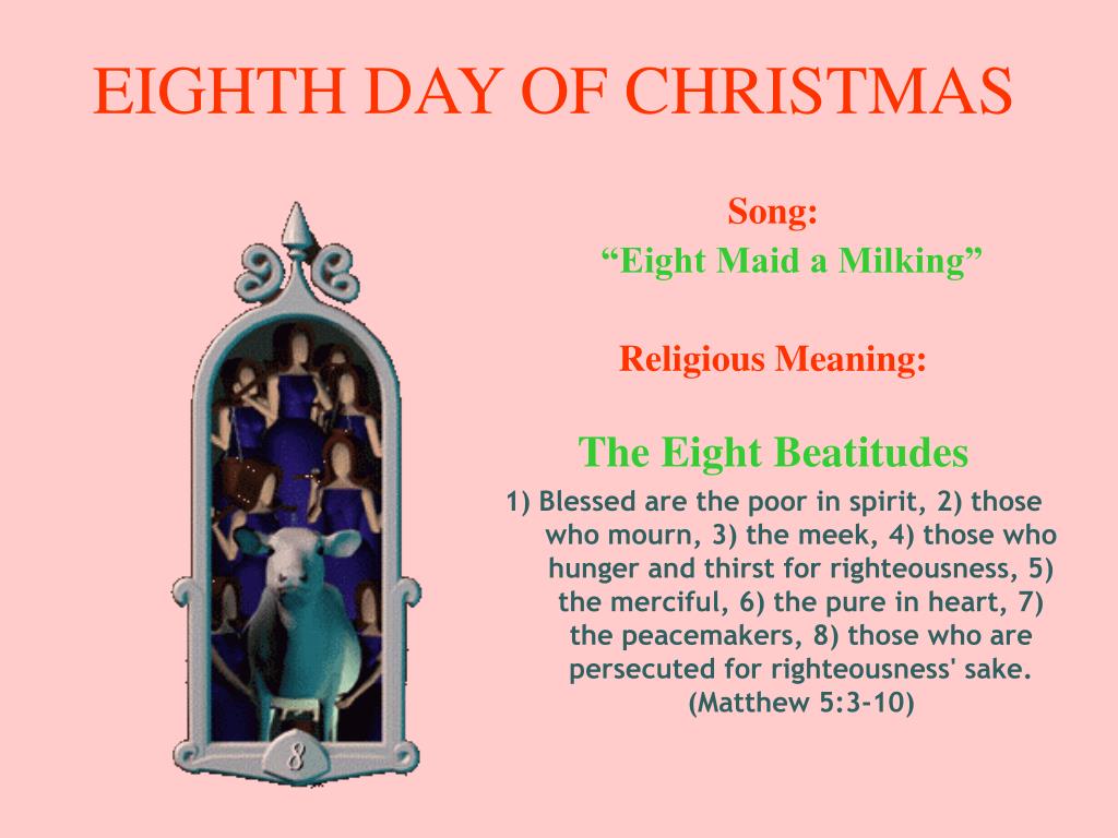 8th Day of #Christmas : 1st January - Feast of Mary, the Mother of Jesus
The "8 Geese a-laying" may refer to the 8 Beatitudes.

#ThursdayThoughts Happy New Year