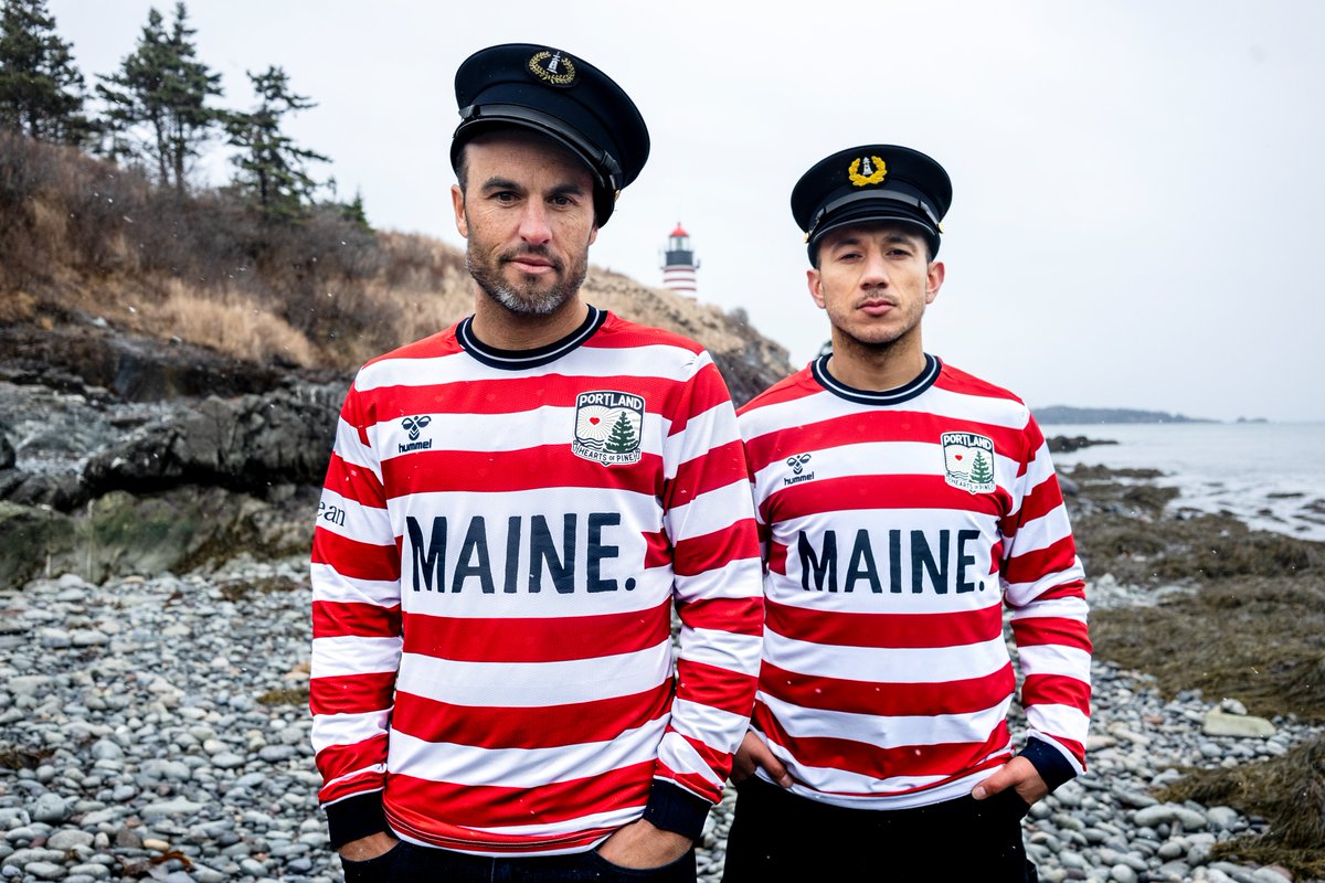 hearts_sc's tweet image. The Lighthouse Kit, our tribute to West Quoddy Head Lighthouse, one of Maine’s most iconic landmarks, and a nod to U.S. soccer history ♥️