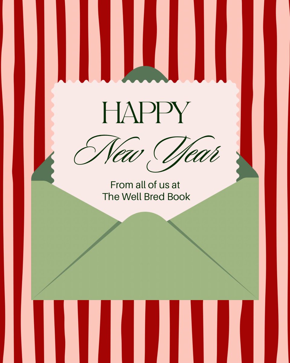 Wellbredbook's tweet photo. Happy New Year! We hope 2026 brings us all happiness, laughter and of course more books to enjoy. 

#thewellbredbook #chrysasmith #NewYear2026 #NewYear https://t.co/SZZ280gdL6