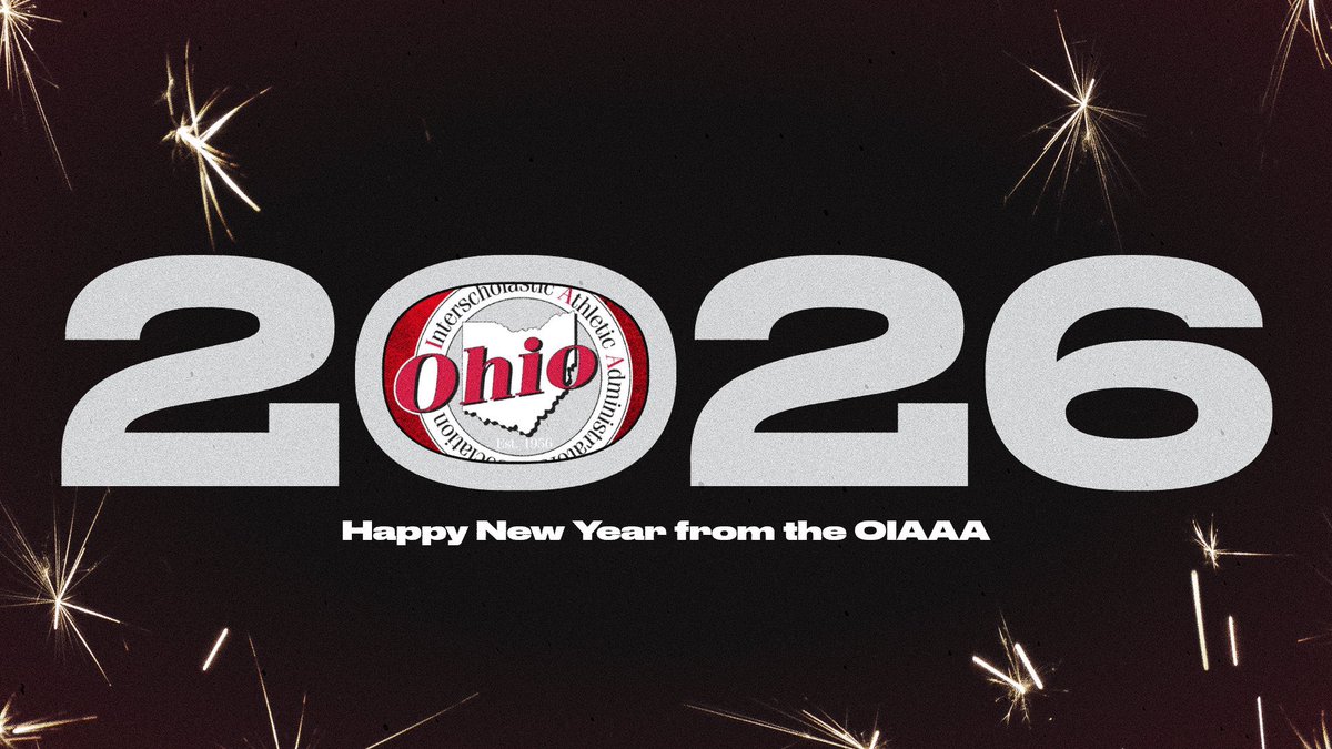 ohioiaaa's tweet image. Happy New Year! 🎉
Wishing all of our athletic administrators  a healthy, successful, and exciting 2026. Here’s to another great year of education-based athletics!