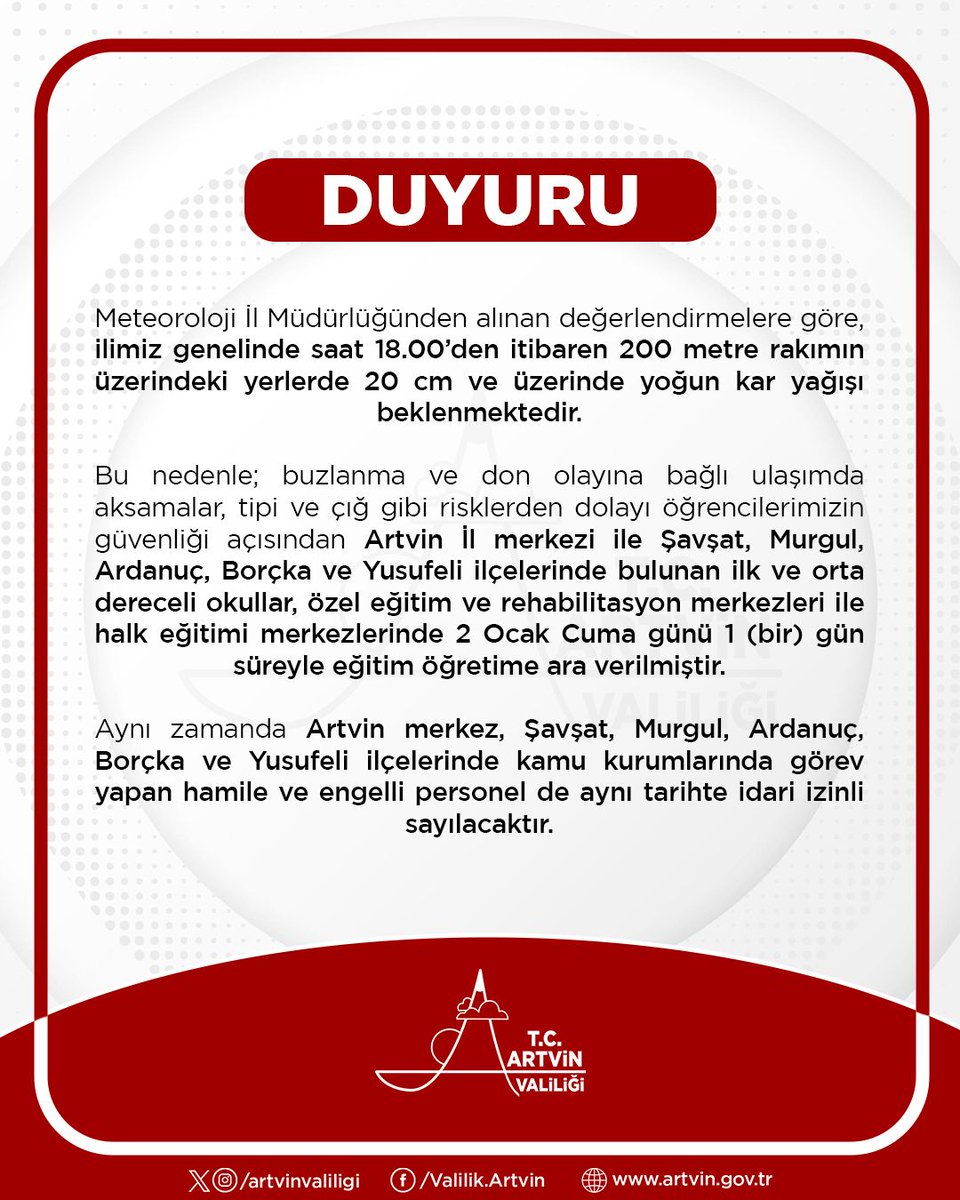 T.C. Artvin Valiliği tweet media