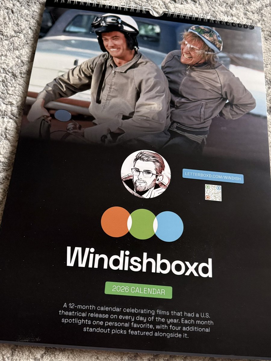JakeWindish's tweet photo. Happy new year @letterboxd! Disappointed in movie calendar options, I decided to make my own inspired by my favorite app. I did my best to match wide US theatrical premieres to each day of the year. Here’s to another great year of movies! #letterboxd https://t.co/t0VcGccLdL