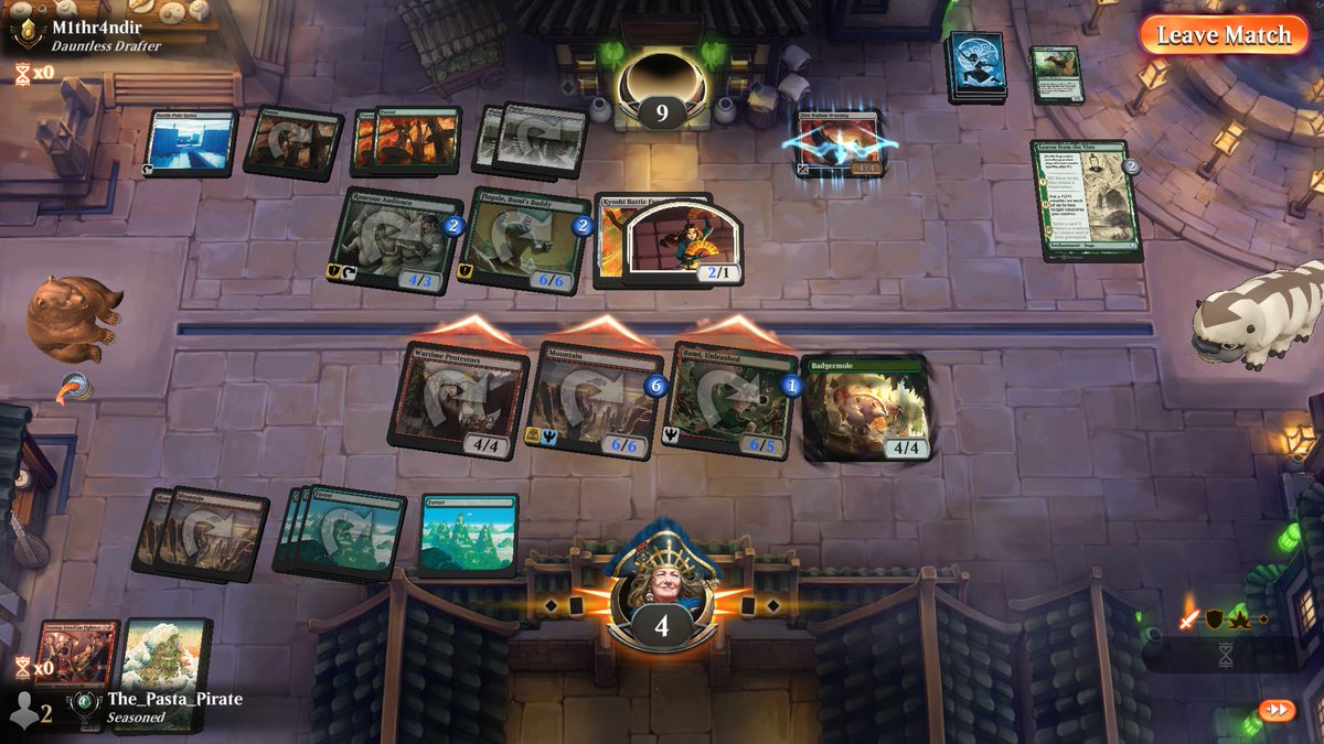 ThePastaPirate's tweet image. 🔥🏆Gruul Stompy🏆🥦

1) 1x Ascension/Bumi/King/Kyoshi/Protestors: busted rares

2) 2x Badgermole pushed big trample damage

3) 3x Rebuke cleared away blockers

4) 26-8 over the last 4 drafts (26 wins/34 games=76%)🏆

Draft: 17lands.com/draft/cd9d3b9c…

Games: 17lands.com/details/cd9d3b…