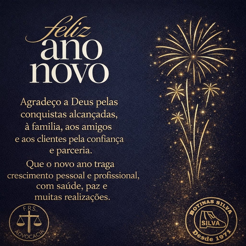 SilvaRFernando's tweet photo. Agradeço a Deus pelas conquistas alcançadas, à família, aos amigos e aos clientes pela confiança e parceria. Que o novo ano traga crescimento pessoal e profissional, com saúde, paz e muitas realizações. https://t.co/l0YyPGGJvu