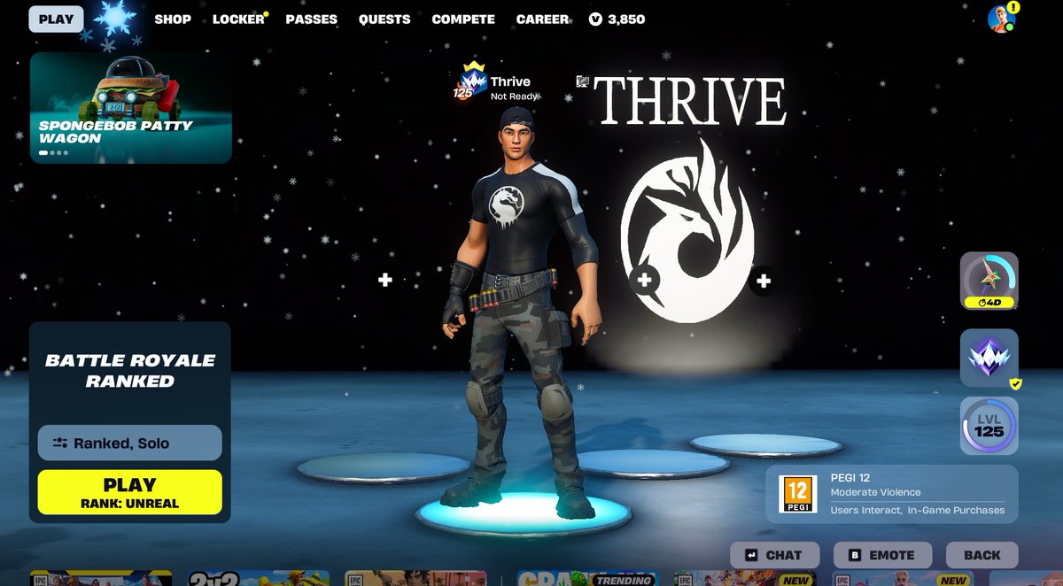 ThriveMedias's tweet image. Didnt know Thrive had a Fortnite skin..👀