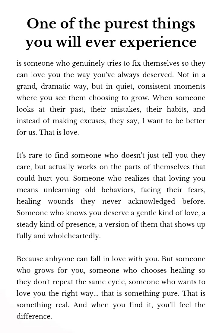 One of the purest things you will ever experience is,...