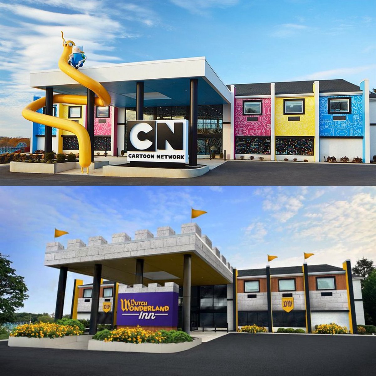 ToonHive's tweet image. The Cartoon Network Hotel in Pennsylvania is scheduled to close down today.

It will rebrand to Dutch Wonderland Inn in March.
