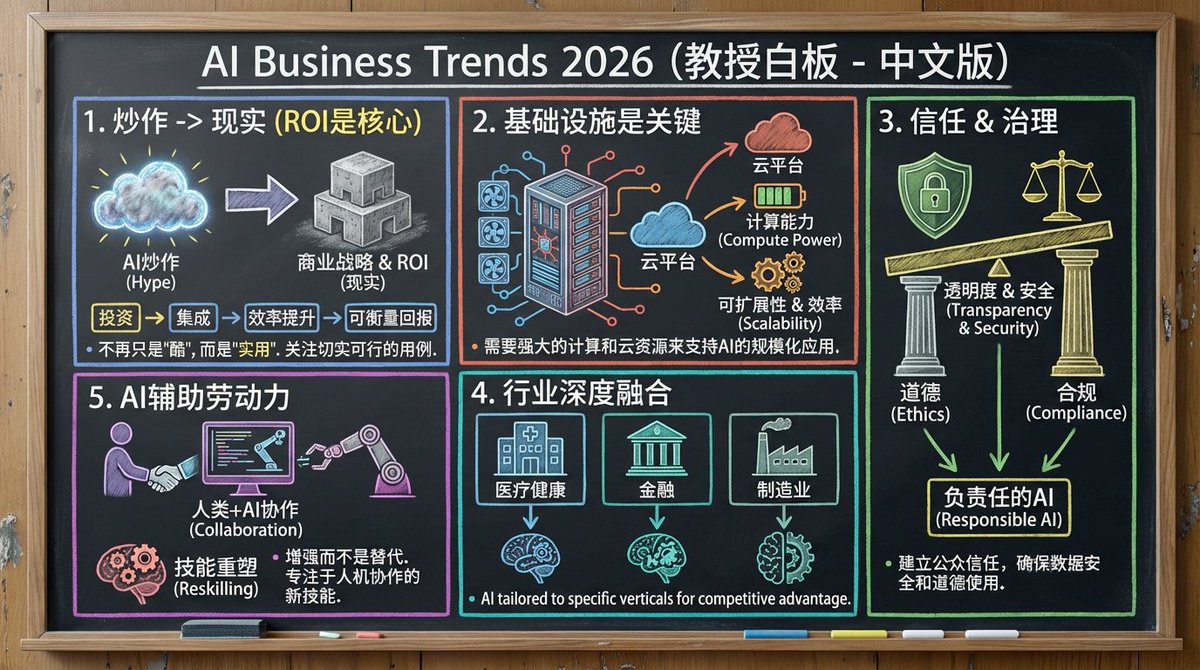 Google Cloud 发布【AI agent trends 2026】 Google Cloud 2026 AI 代理趋势报告预测，2026 年将是 AI 代理从根本上重塑商业的一年AI agent trends 2026 文档申请下载地址：https://t.co/1Bg0aCwVlD  人工智能代理将在2026年改变我们工作方式的5种方式