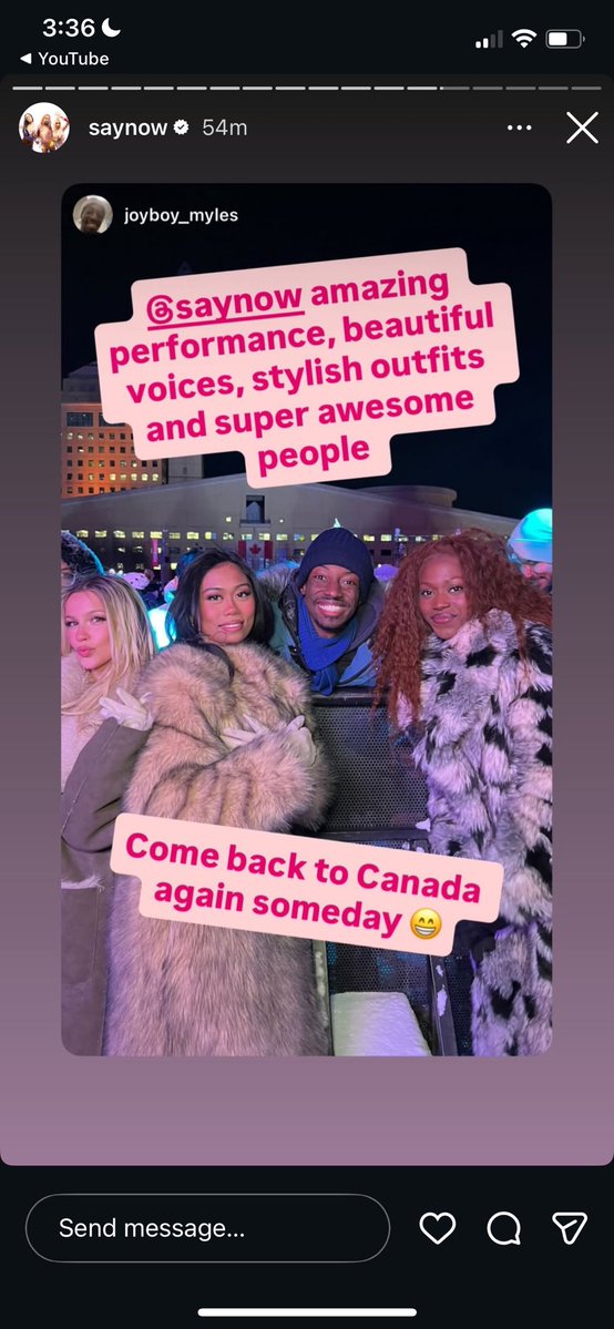 📲| Say Now with a fan last night in Canada.