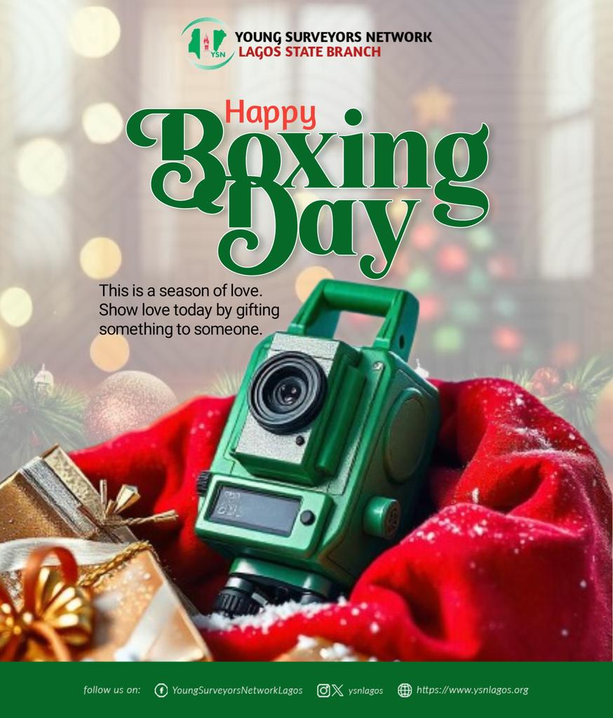 Boxing Day is a season of love and giving. 

It’s a reminder to appreciate the people around us and share kindness in simple but meaningful ways. 
Show some love today by gifting something thoughtful. Its might even be as little as buying your favorite surveyor a new equipment 🤣