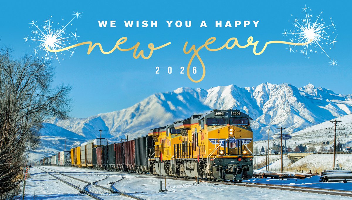 New Year. New Possibilities. With The Great Connection, Union Pacific and <a href="/nscorp/">Norfolk Southern</a> are creating a future where rail delivers more – for America, for customers, for safety and for our employees: AmericasGreatConnection.com . 

Happy New Year from the Union Pacific Team!

📸 Photo by