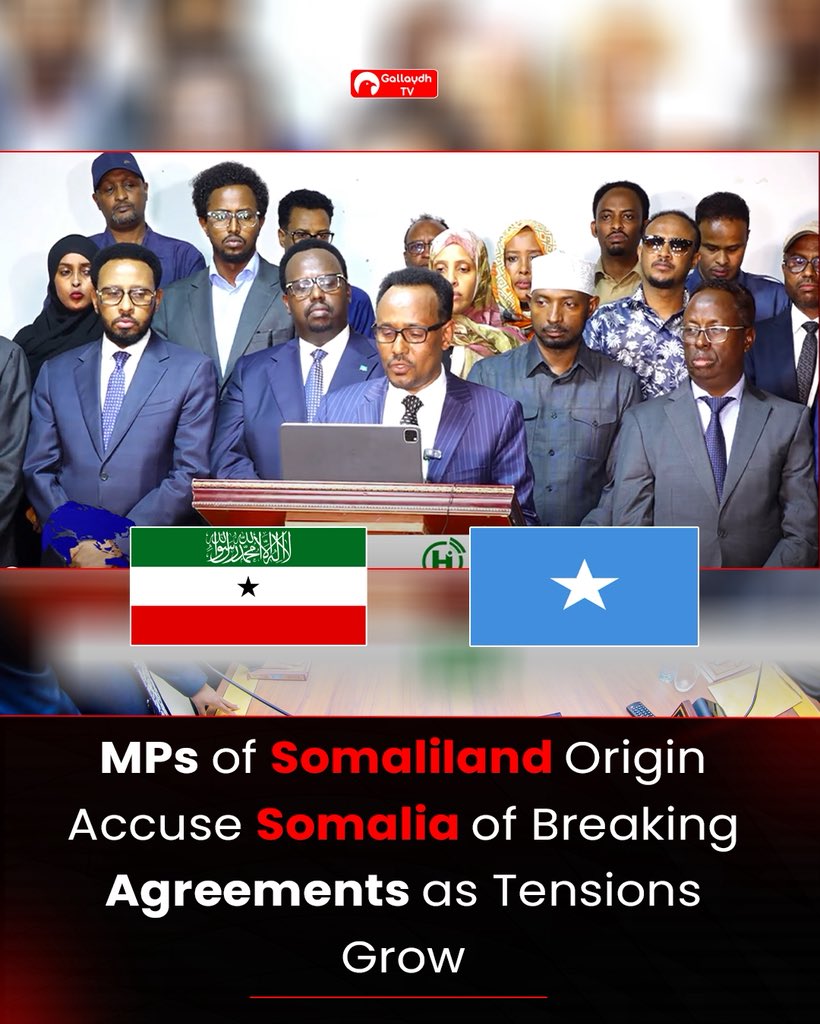 Hassangallaydh's tweet image. Members of #parliament and politicians originating from #Somaliland, led by Somalia’s Deputy Prime Minister Salah Ahmed Jama and the Chief Justice Bashe Ahmed Yusuf, have spoken about issues concerning Somaliland and Somalia, accusing the Federal Government of Somalia of reneging…