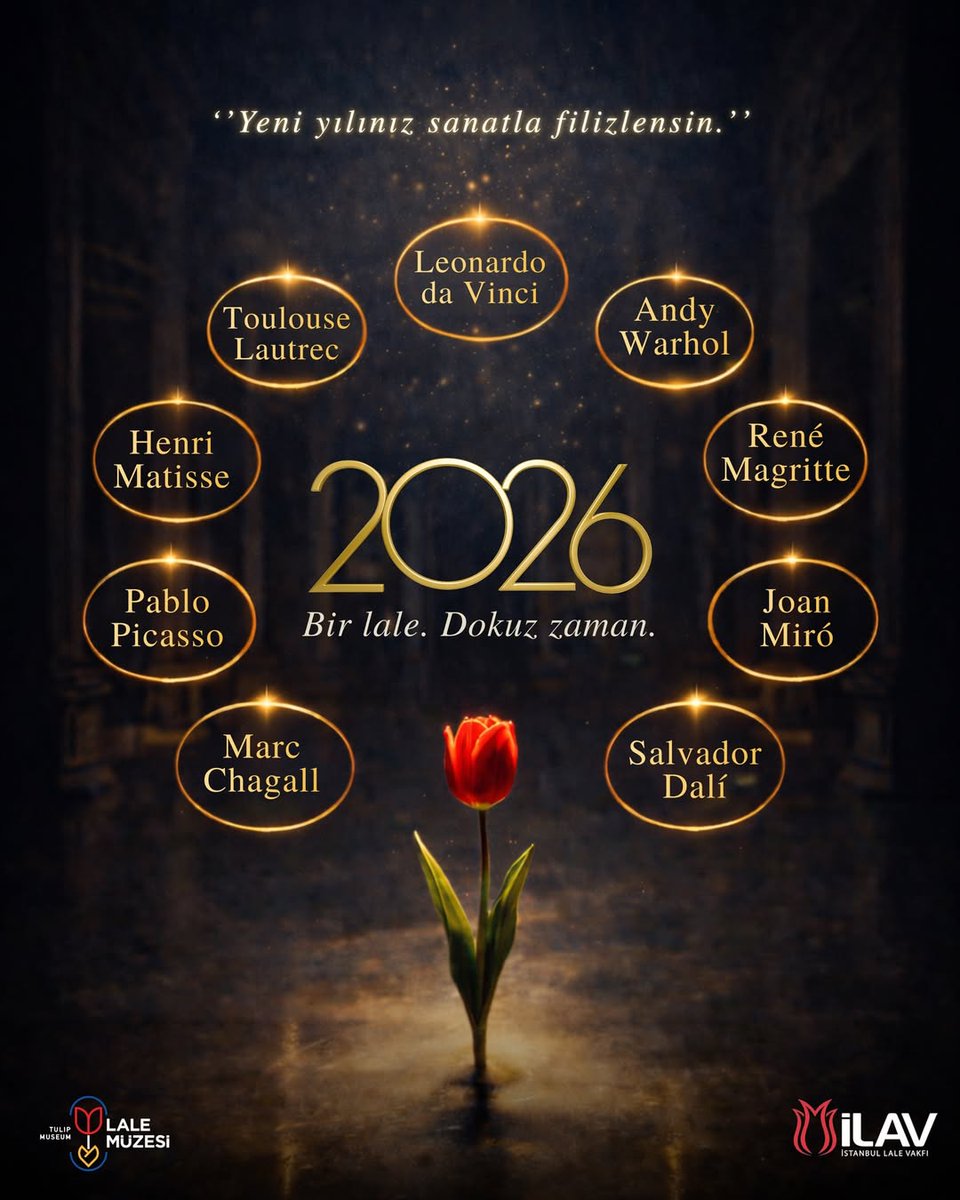 Yeni yıl;
sanatla filizlensin,
zamanla derinleşsin,
ilhamla çoğalsın.

2026’da Lale Müzesi,
yalnızca sergi mekânı değil,
kültürel bir hafıza ve yaşayan bir estetik alan olmaya devam ediyor.

Bir #lale.
Dokuz zaman.
Yeni bir yıl.

#lalemüzesi #2026 #yeniyıl #sergi 🌷