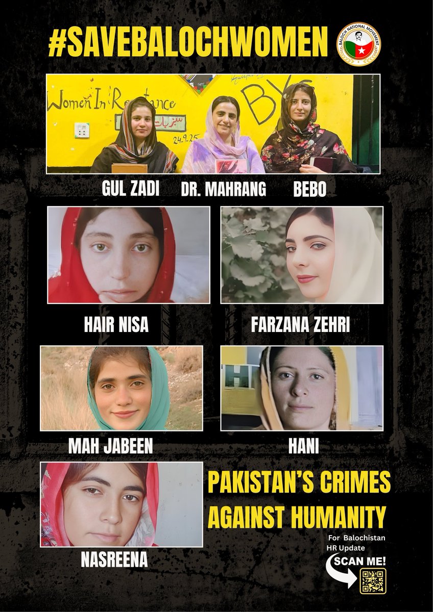 #SaveBalochWomen 

Enforced disappearance has been weaponized by the Pakistan Army in #Balochistan to crush the Baloch movement.  

Alongside men, large numbers of women and children have also been forcibly disappeared by the Pakistan Army.  

Break the silence on Pakistan’s