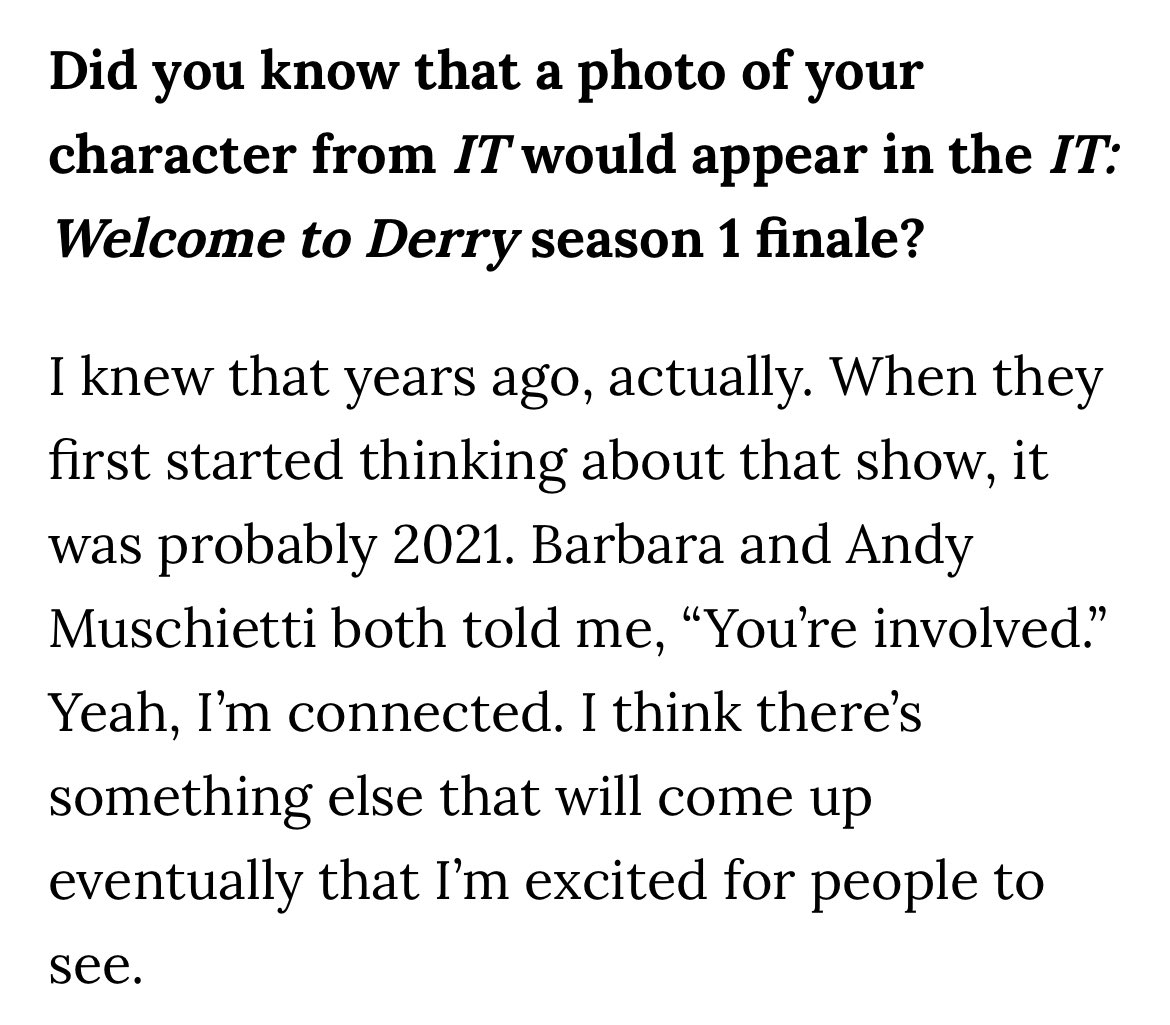 WELCOME HOME RICHIE TOZIER