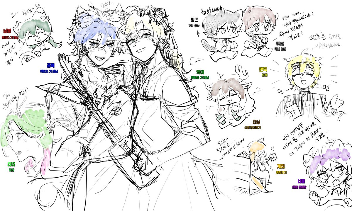 낙서를 예쁘게 다듬을 기력은 없고 대충 이런 식의
텍사스 전ㄱㅣ톱 AU 학살을 쓰고 있는 중...📃✍🏻