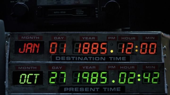 DatesInMovies's tweet image. Jan 1st 1885 - The DeLorean arrived in the old west, after getting struck by lightning in 1955.

📽️📅 Back to the Future Part II (1989)