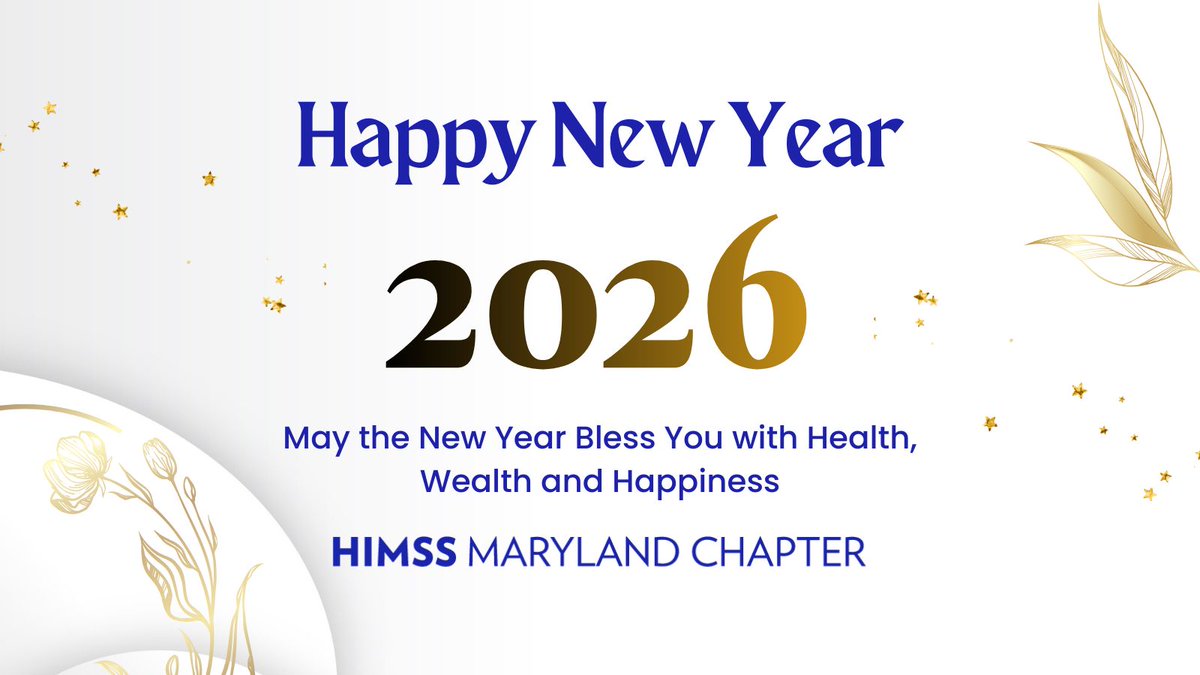 January 1st is a day filled with potential! HIMSS Maryland Chapter wishes you a year full of potential fulfilled! 

#HIMSS #MDHIMSS #NewYears2026