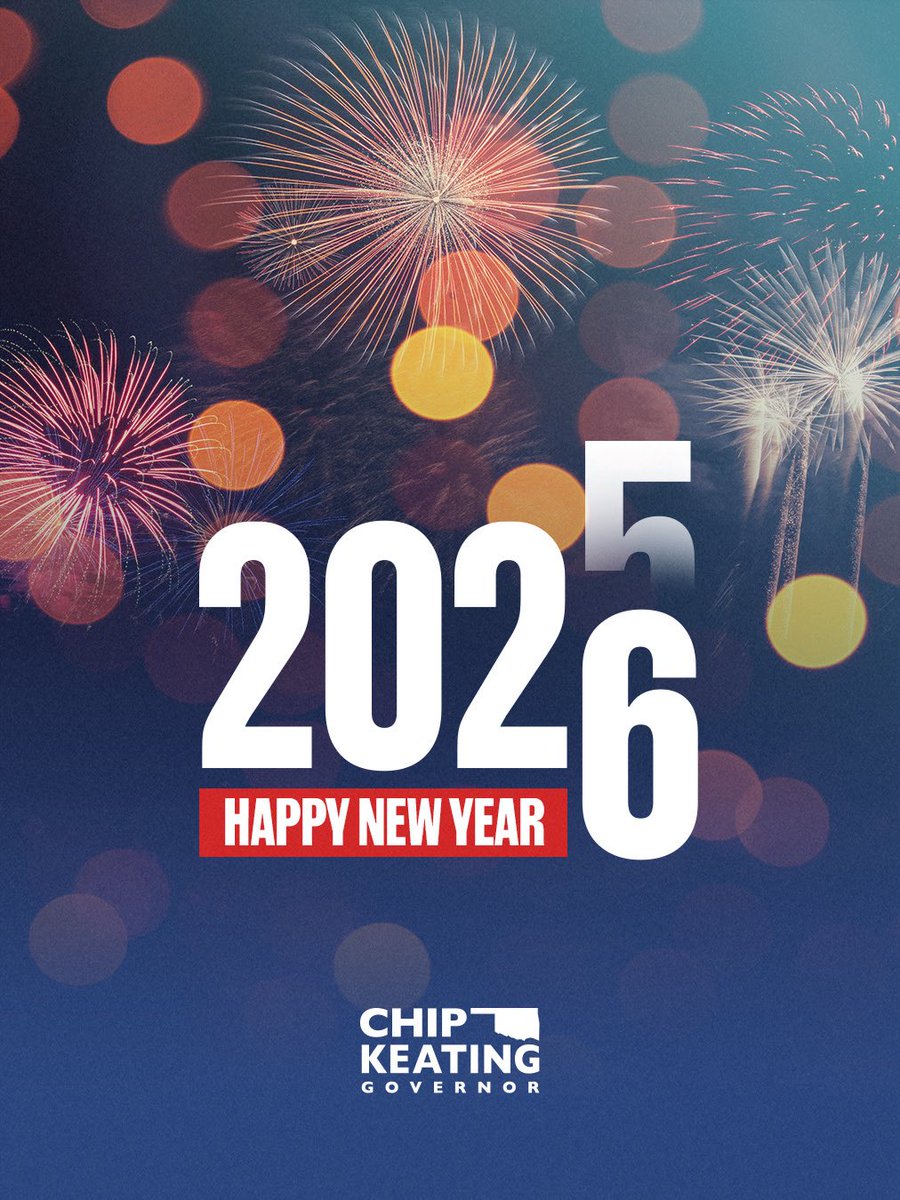 Wishing you and your family a happy, healthy 2026. Happy New Year, Oklahoma!