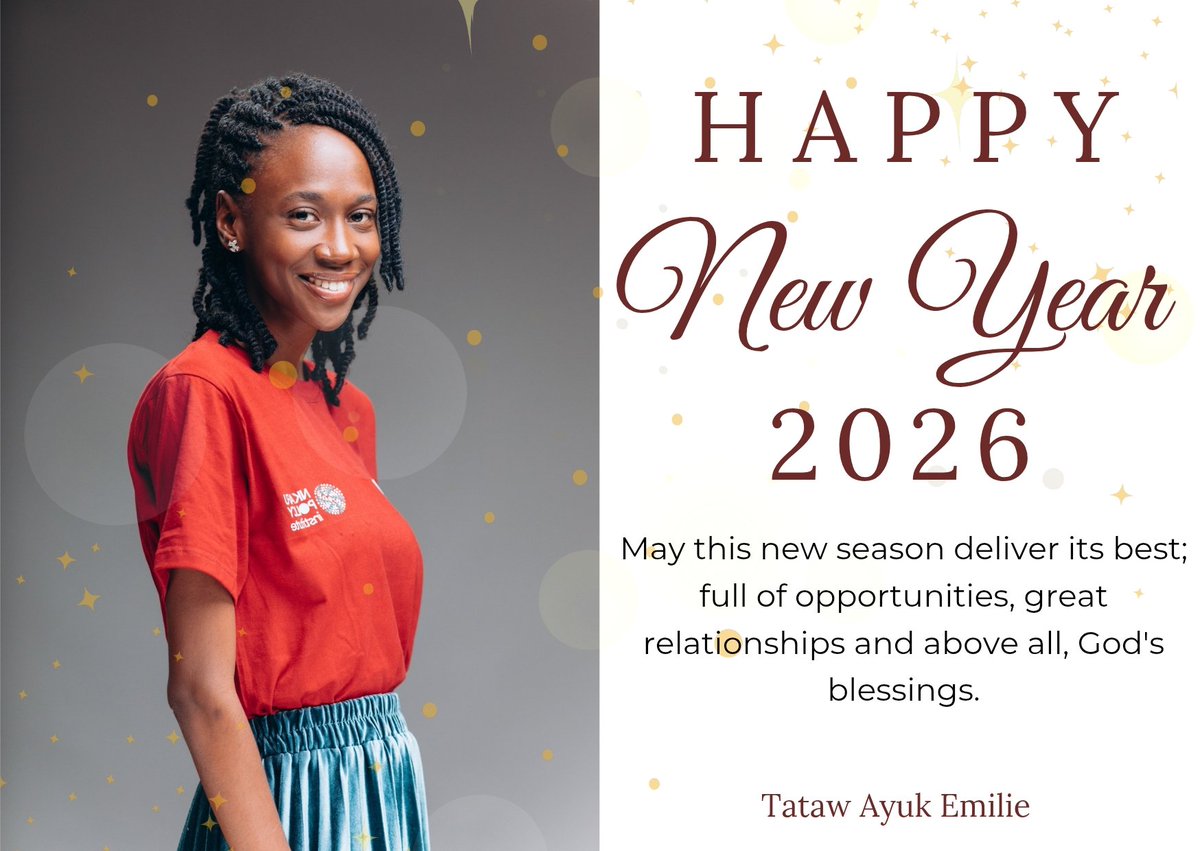 Happy New Year 2026! 🎉 
 
May the very best this year has to offer be your portion as you press forward under God’s grace.  

Remember, this year is not a reset but a continuation, life unfolds in seasons. Keep building, keep growing, keep going!

#HappyNewYear2026
#KeepGoing