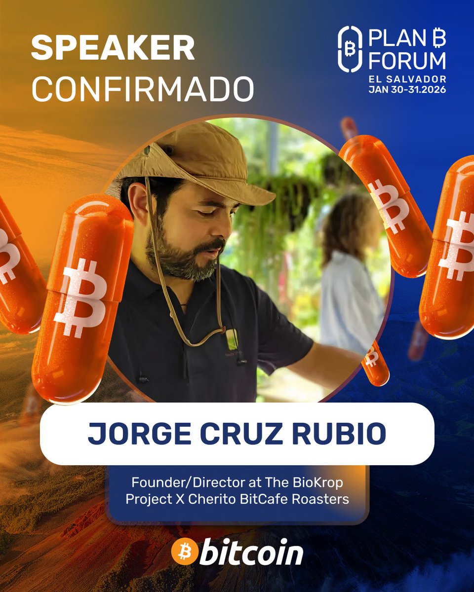 Café, Bitcoin y sostenibilidad pueden ir de la mano. @CheritoCafe llega a  Plan ₿ Forum El Salvador para mostrar cómo hacerlo realidad. 30 y 31 de  enero. #PlanBForum
