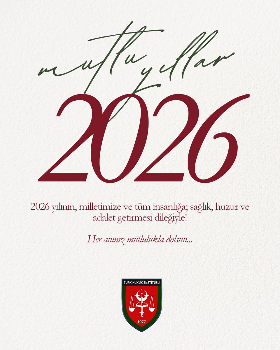 2026 yılının, milletimize ve tüm insanlığa; sağlık, huzur ve adalet getirmesi dileğiyle!

Her anınız mutlulukla dolsun...